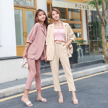 Summer 2019 Pink Two Piece Lounge Wear Loose Women Blazer 2pcs Set Womens Plus Size High Waist Sets Casual Clothes Outfits
Summer 2019 Pink Two Piece Lounge Wear Loose Women Blazer 2pcs Set Womens Plus Size High Waist Sets Casual Clothes Outfits