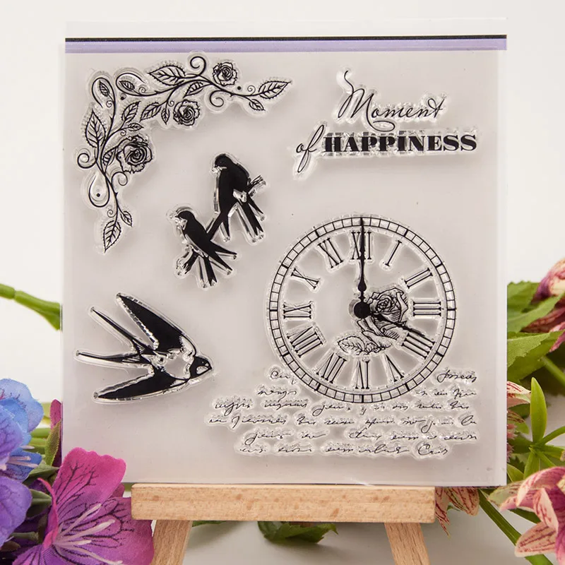 Swallow Clock Vintage WordsTransparent Clear Silicone Stamp for Seal DIY Scrapbooking Photo Album Decorative Clear Stamp Sheets
Swallow Clock Vintage WordsTransparent Clear Silicone Stamp for Seal DIY Scrapbooking Photo Album Decorative Clear Stamp Sheets