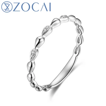 ZOCAI 100% Genuine 18K White Gold (Au750) Real 0.01 CT H/SI Round Cut Diamond Women Wedding Ring W06426
ZOCAI 100% Genuine 18K White Gold (Au750) Real 0.01 CT H/SI Round Cut Diamond Women Wedding Ring W06426