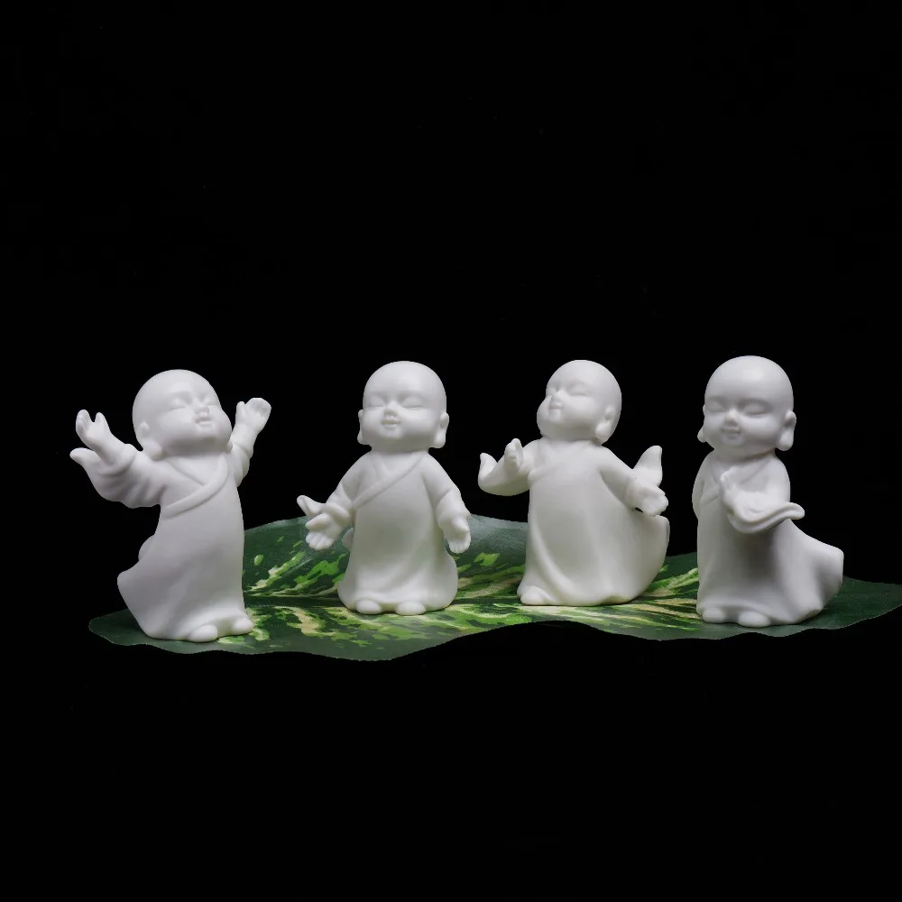 3 Styles Cute Buddha Statue Monk Figurine Yoga Mandala Pet Ceramic/'
