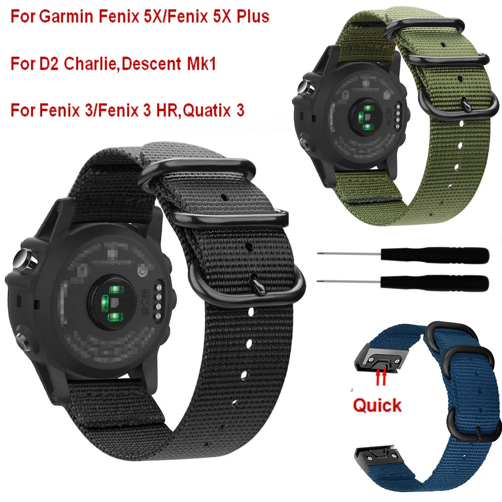 26mm Quick Fit Band for Garmin Fenix 5X Watchband Nylon Sweatproof Watch Strap for Garmin Fenix 5X Plus/Fenix 3/3 HR Wristband
26mm Quick Fit Band for Garmin Fenix 5X Watchband Nylon Sweatproof Watch Strap for Garmin Fenix 5X Plus/Fenix 3/3 HR Wristband