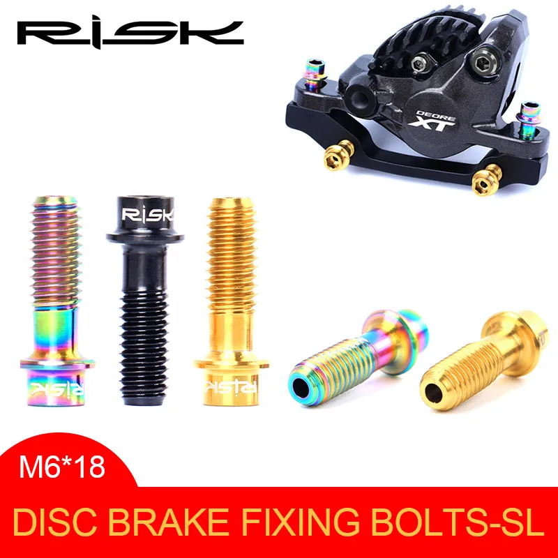 4Pcs Risk Titanium Alloy Bicycle Disc Brake Fixing Bolts-SL Ultralight M6*18mm-SL MTB Mountain Bike Cycling Screws 3 Colors
4Pcs Risk Titanium Alloy Bicycle Disc Brake Fixing Bolts-SL Ultralight M6*18mm-SL MTB Mountain Bike Cycling Screws 3 Colors