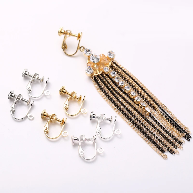 10pcs/lot, Ear clip adjustable With hanging hole Painless No ear hole False earrings Prevent allergy copper DIY Jewelry
10pcs/lot, Ear clip adjustable With hanging hole Painless No ear hole False earrings Prevent allergy copper DIY Jewelry