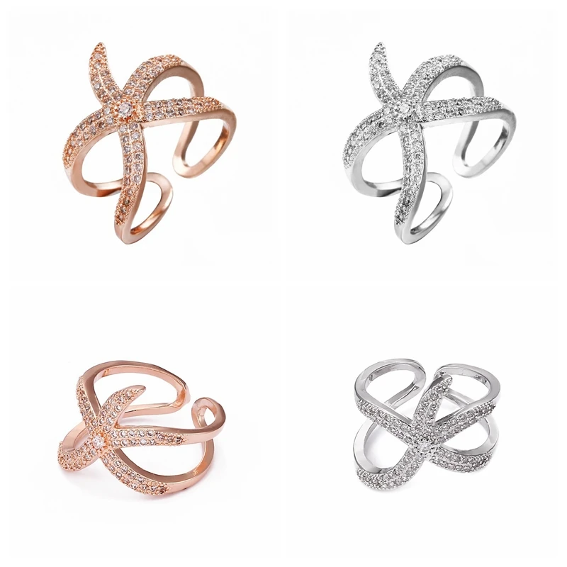 XKXLHJ New Jewelry Creative Opening Function Starfish Ring Rose Gold Silver Simple Exquisite Ring Beach Gift, Couple Ring
XKXLHJ New Jewelry Creative Opening Function Starfish Ring Rose Gold Silver Simple Exquisite Ring Beach Gift, Couple Ring