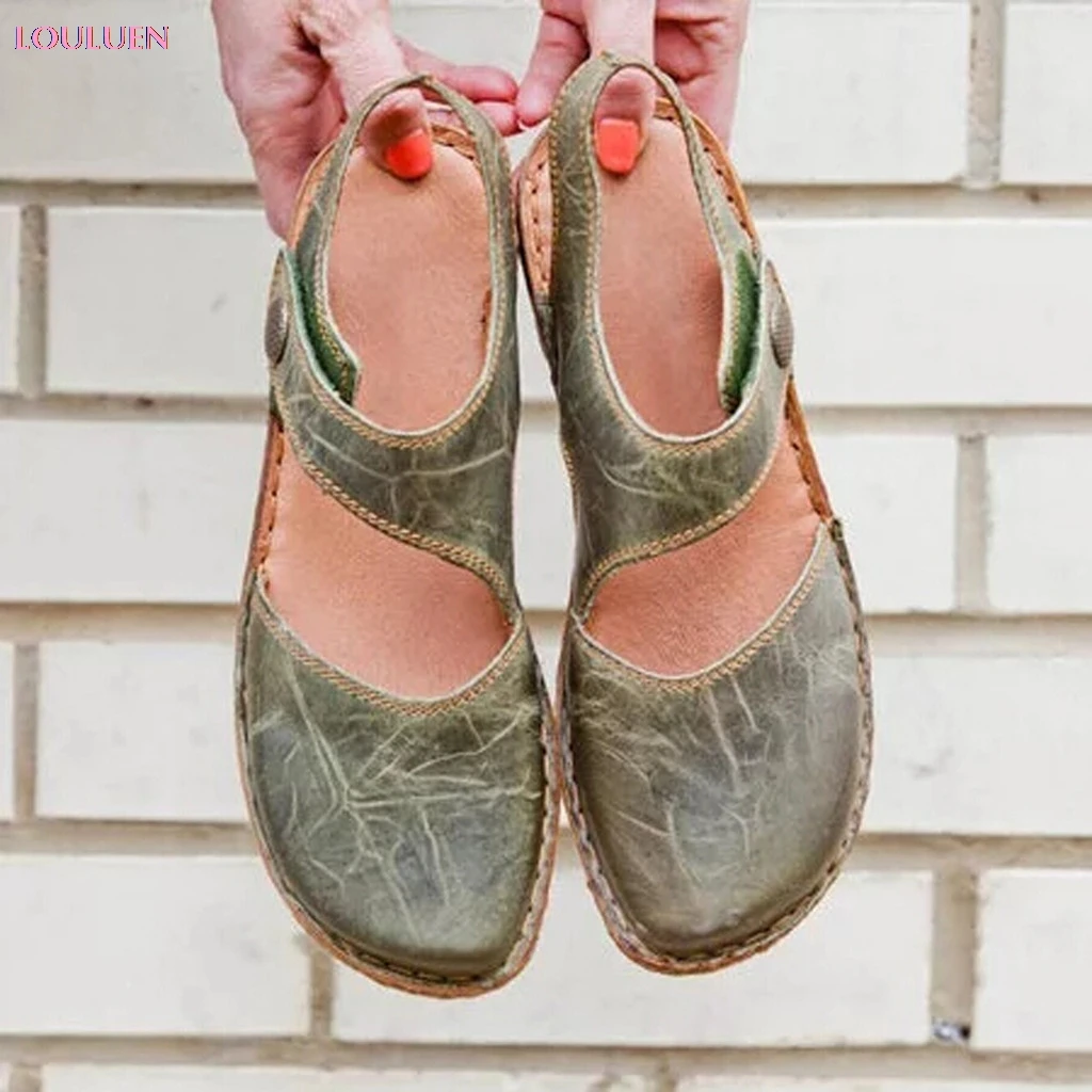 2019 Sandals Shoes for Women Round Toe Sandals Retro Button Sandals Flat Beach Roman Character Shoes Plus Size 35- 43 Drop #0501
2019 Sandals Shoes for Women Round Toe Sandals Retro Button Sandals Flat Beach Roman Character Shoes Plus Size 35- 43 Drop #0501