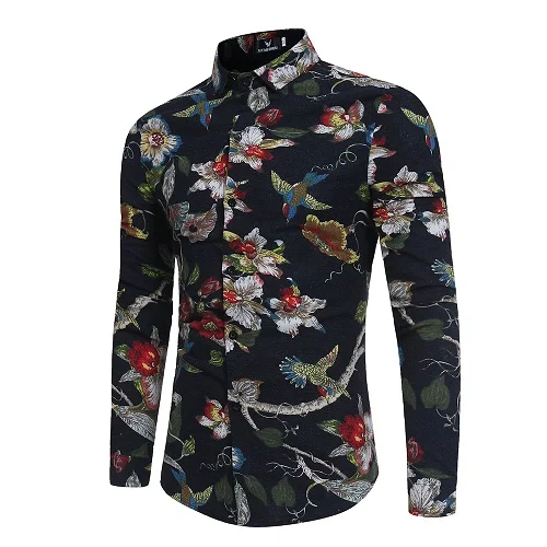 Laamei Mens Long Sleeve Casual Shirt Fashion Rose Flower 3D Print Floral Shirt Turn-down Collar Slim Fit Shirt Men Clothing 2019
Laamei Mens Long Sleeve Casual Shirt Fashion Rose Flower 3D Print Floral Shirt Turn-down Collar Slim Fit Shirt Men Clothing 2019
