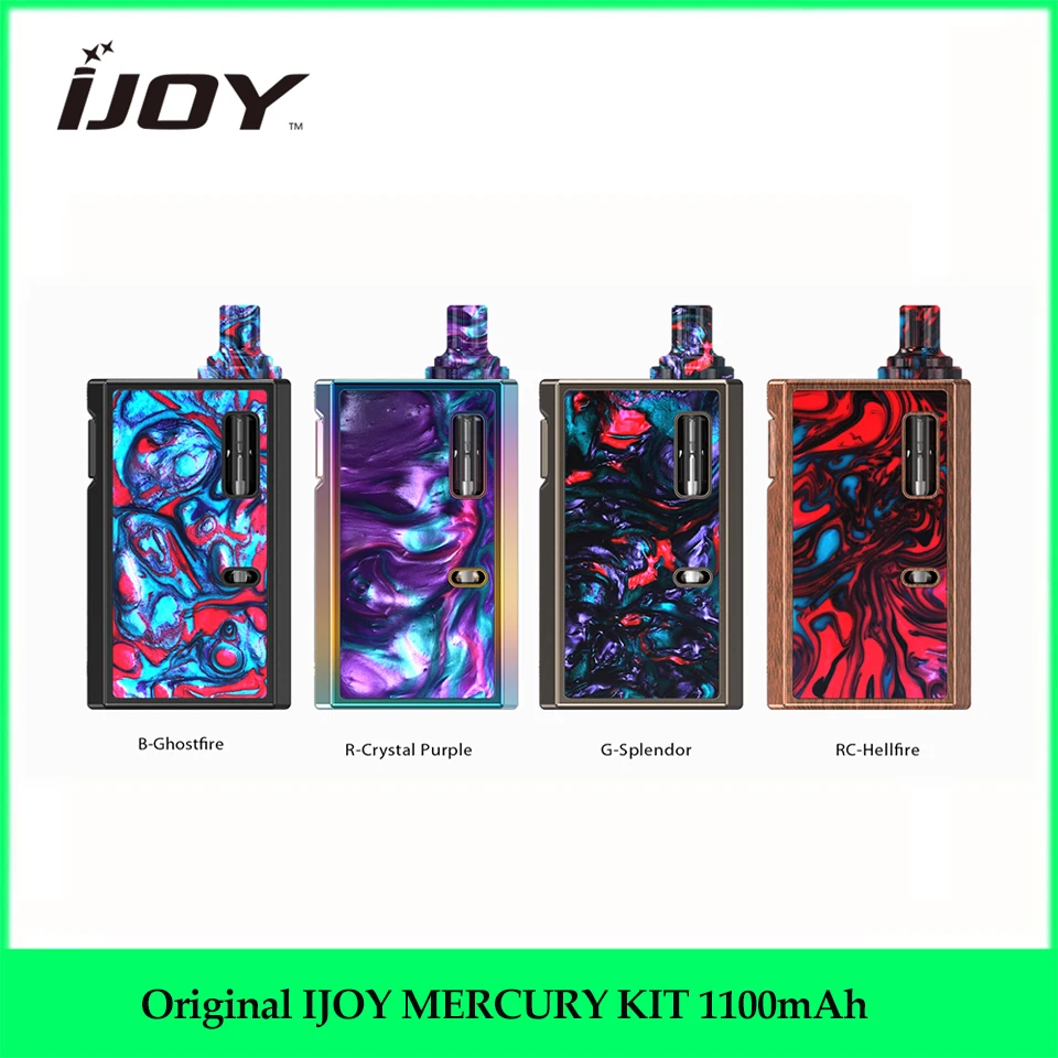 E Cigarette Vape Kit Original IJOY Mercury Starter Box Kit 1100mAh battery 12W with 2ml Tank 1.0ohm Mesh MTL Coil Vaporizer
E Cigarette Vape Kit Original IJOY Mercury Starter Box Kit 1100mAh battery 12W with 2ml Tank 1.0ohm Mesh MTL Coil Vaporizer