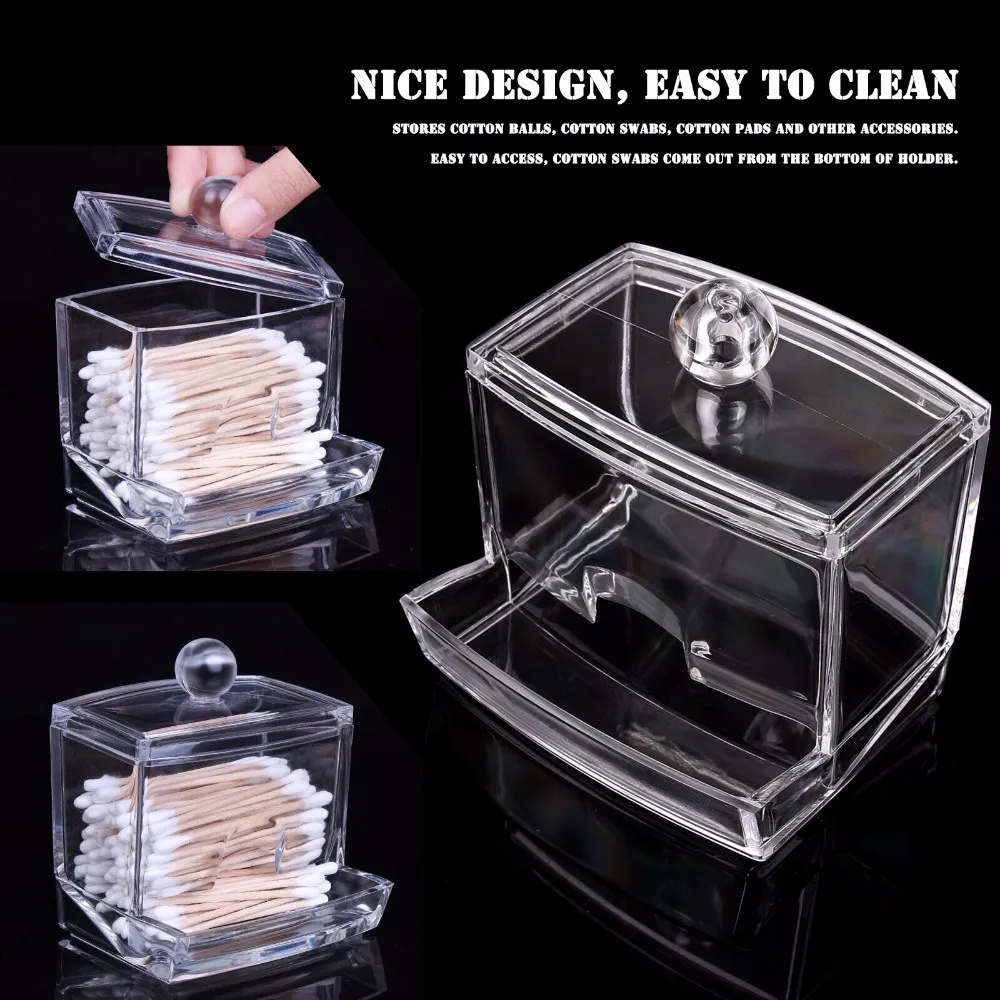 New Creative Makeup Organizer Clear Acrylic Cosmetic Cotton Swab Q-tip Storage Holder Box Transparent Case
New Creative Makeup Organizer Clear Acrylic Cosmetic Cotton Swab Q-tip Storage Holder Box Transparent Case