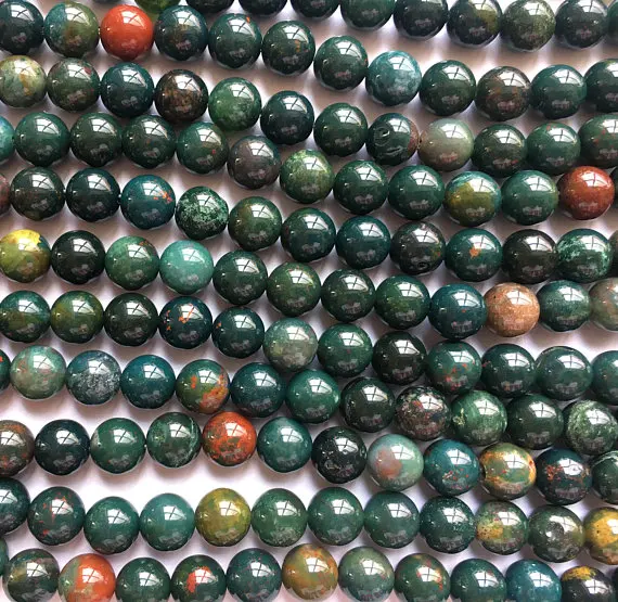 Blood Stone Natural Round Gemstone Bead1