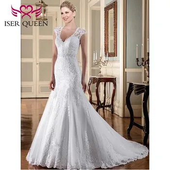 Off Shoulder Embroidered Lace on Net V-neckline Wedding Dress Sexy Back Design of Illusion Zipper Mermaid Pure White w0017
Off Shoulder Embroidered Lace on Net V-neckline Wedding Dress Sexy Back Design of Illusion Zipper Mermaid Pure White w0017