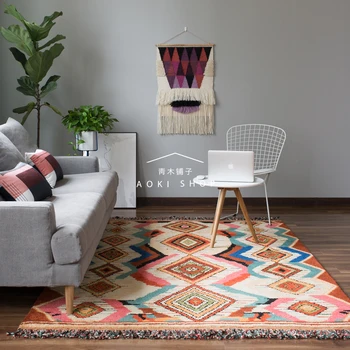Bohemian Nordic Europe and the United States geometric wool carpet for living room bedroom
Bohemian Nordic Europe and the United States geometric wool carpet for living room bedroom