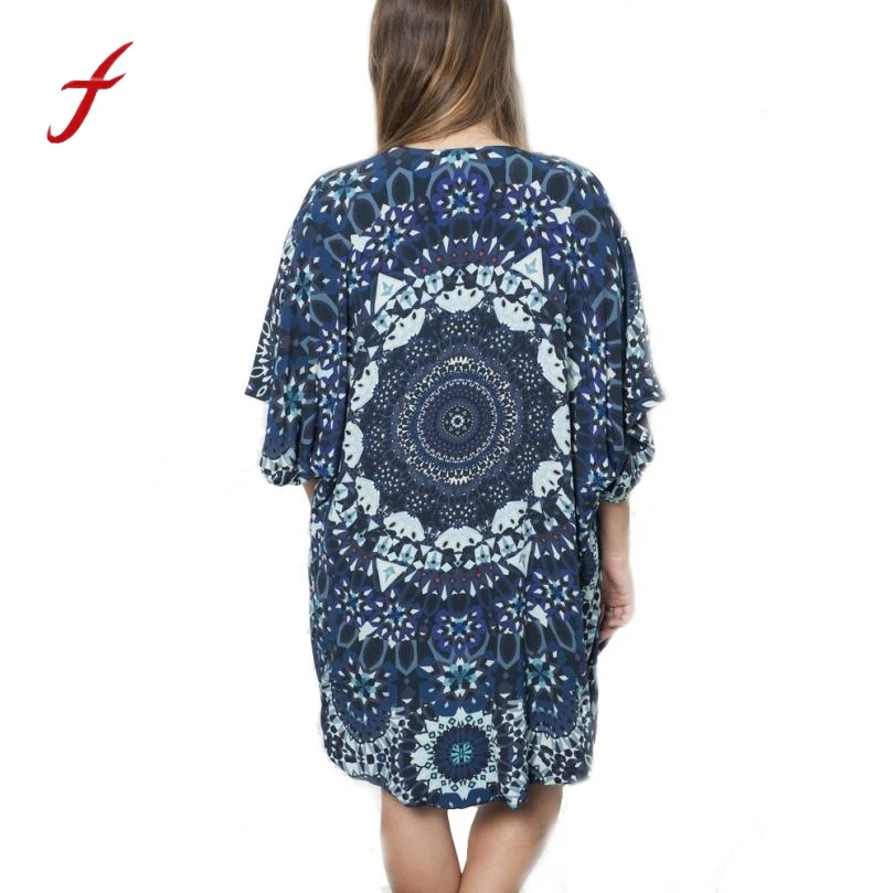 Women Mandala Print Kimono Loose Cardigan Chiffon Tops Blouse Shawl Cover up coat female autumn 2016 New Fashion
Women Mandala Print Kimono Loose Cardigan Chiffon Tops Blouse Shawl Cover up coat female autumn 2016 New Fashion