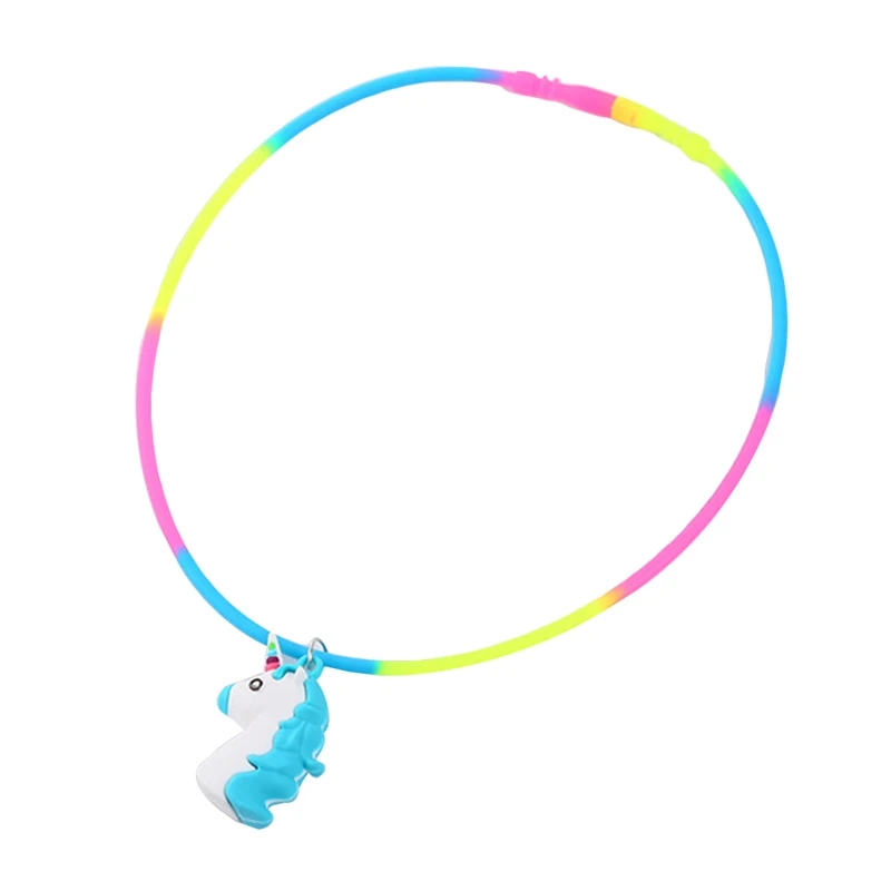Rainbow Unicorn Pendant Necklaces Rubber Toys Birthday Party Children Girls Best Friend Friendshipe Chain Jewelry Accessories
Rainbow Unicorn Pendant Necklaces Rubber Toys Birthday Party Children Girls Best Friend Friendshipe Chain Jewelry Accessories