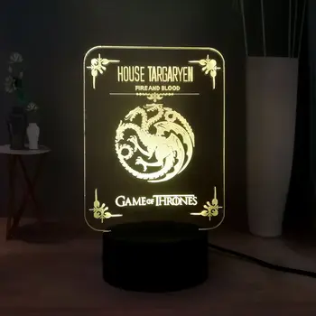 Fire and Blood NEW HOUSE TARGARYEN GAME OF THRONES 3D Visual Desk Lamp USB Remote Multicolor LED Sleep Night Light Friends Toys
Fire and Blood NEW HOUSE TARGARYEN GAME OF THRONES 3D Visual Desk Lamp USB Remote Multicolor LED Sleep Night Light Friends Toys