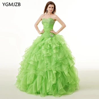 Cheap Green Quinceanera Dresses 2018 Ball Gown Sweetheart Off Shoulder Beaded Floor Length Vestidos De 15 Long Sweet 16 Dress
Cheap Green Quinceanera Dresses 2018 Ball Gown Sweetheart Off Shoulder Beaded Floor Length Vestidos De 15 Long Sweet 16 Dress