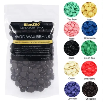

100g No Strip Depilatory Hot Film Hard Wax Pellet Waxing Bikini Hair Removal Lavender Beans / by dhl 50pcs
