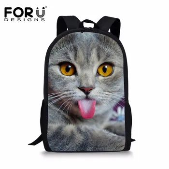FORUDESIGNS Schoolbags Backpack for Kids Funny Cat Book Bag Children School Bags Teenager Boys Girls Schoolbag Mochila Infantil
FORUDESIGNS Schoolbags Backpack for Kids Funny Cat Book Bag Children School Bags Teenager Boys Girls Schoolbag Mochila Infantil