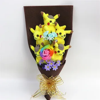 Lovely detective pikachu plush toys with artificial flowers cartoon bouquets creative Valentine's Day graduation gifts
Lovely detective pikachu plush toys with artificial flowers cartoon bouquets creative Valentine's Day graduation gifts