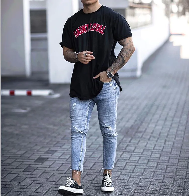 NEW Men Stretchy Ripped Skinny Biker Jeans Destroyed Slim Fit Holes Blue Denim Pants Size S-3XL
NEW Men Stretchy Ripped Skinny Biker Jeans Destroyed Slim Fit Holes Blue Denim Pants Size S-3XL