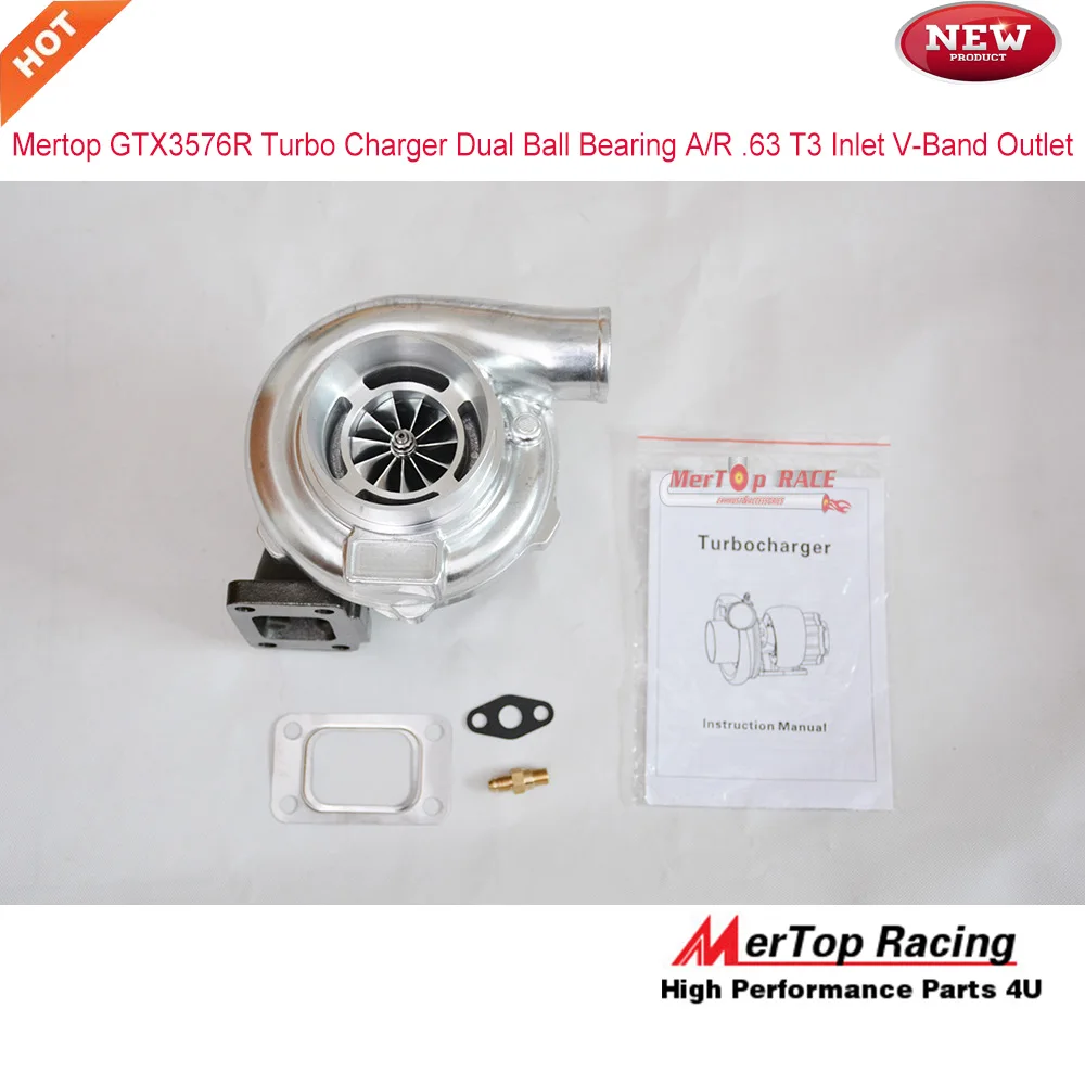 MERTOP T3 Dual Ceramic Ball Bearing Turbocharger GT35 GTX3576R Universal Performance Billet Compressor Wheel TURBO 400-600HP
MERTOP T3 Dual Ceramic Ball Bearing Turbocharger GT35 GTX3576R Universal Performance Billet Compressor Wheel TURBO 400-600HP