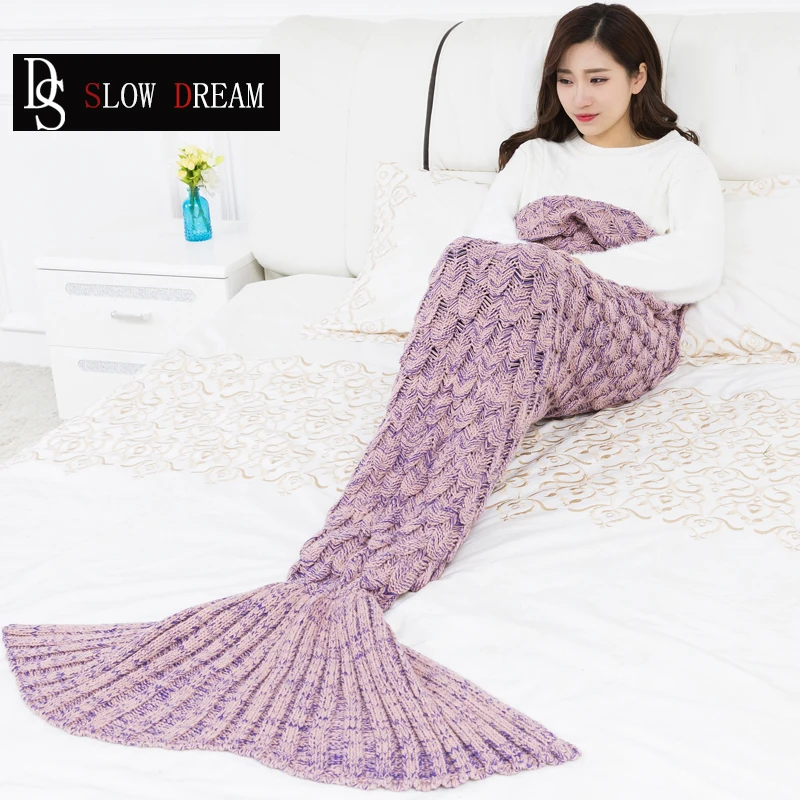 SLOWDREAM Knitted Mermaid Tail Blanket Throw Autumn Winter Plain Dull Red Blanket Child Adult Bedspread Sofa Bed Cover Quilt
SLOWDREAM Knitted Mermaid Tail Blanket Throw Autumn Winter Plain Dull Red Blanket Child Adult Bedspread Sofa Bed Cover Quilt