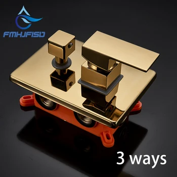 Golden Faucet Valve Triple Faucet Cartridge Valve Embedded Box Thermostatics 3 Way Shower Mixer Valve for Shower Panel
Golden Faucet Valve Triple Faucet Cartridge Valve Embedded Box Thermostatics 3 Way Shower Mixer Valve for Shower Panel