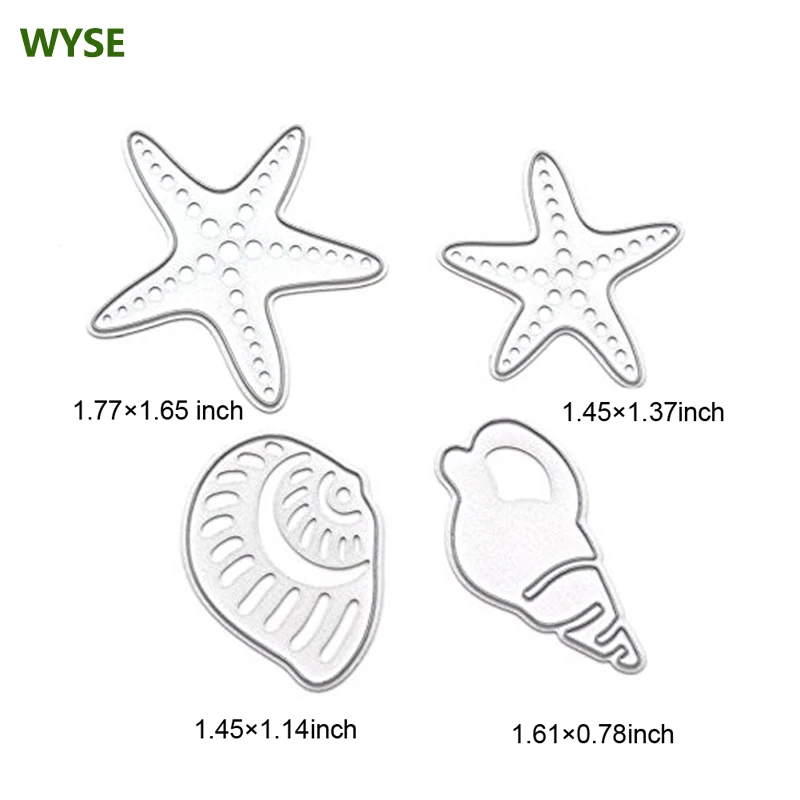 4pcs DIY metal cutting dies sea star conch seashell scrapbooking dies metal craft dies for card making die-cut decorative tools
4pcs DIY metal cutting dies sea star conch seashell scrapbooking dies metal craft dies for card making die-cut decorative tools