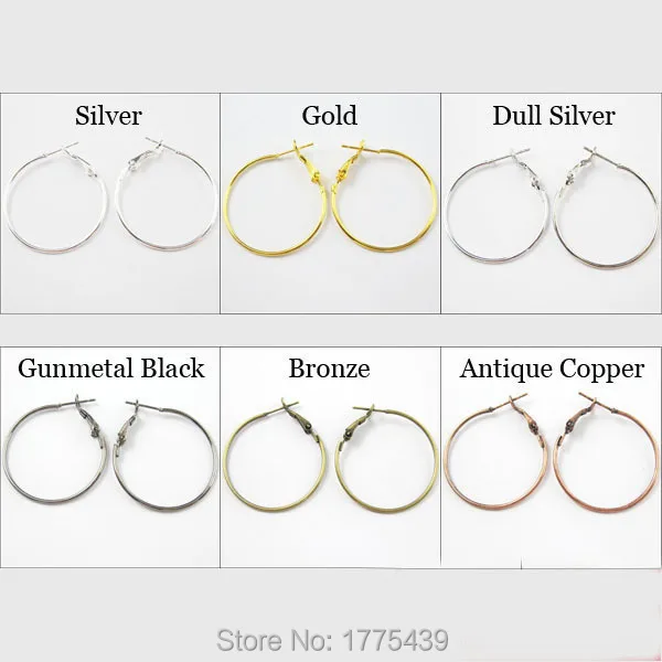 -20Pcs-1Lot--Free-Shipping-Jewelry-Lot-Circle-Basketball-Wives-Hoops-Earrings-Gold-Dull-Silver