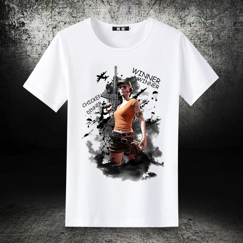 2019 Women Men Player Unknown's Battlegrounds/PUBG T Shirts WINNER CHICKEN DINNER T Shirt For Game Fans Short Sleeve Tee Shirts 
2019 Women Men Player Unknown's Battlegrounds/PUBG T Shirts WINNER CHICKEN DINNER T Shirt For Game Fans Short Sleeve Tee Shirts