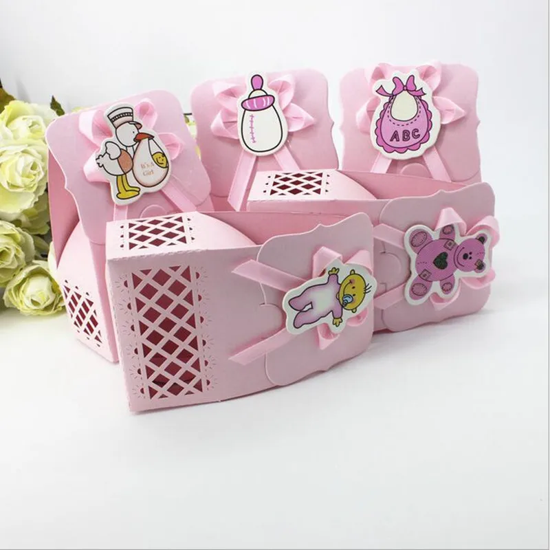 12pcs pink Laser cut baby girl Candy Box Bib milk bottle bear DIY Christening Baby Shower Party Favor Boxes Paper Gift box
12pcs pink Laser cut baby girl Candy Box Bib milk bottle bear DIY Christening Baby Shower Party Favor Boxes Paper Gift box