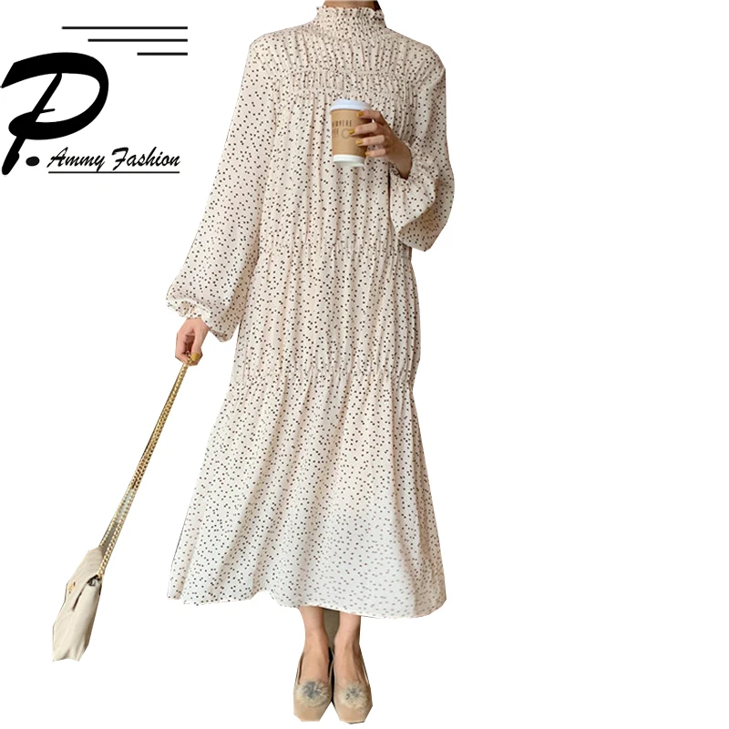 2019 new Loose versatile wave point slim dress Spring women fashion Lantern sleeve Turtleneck dress plus size
2019 new Loose versatile wave point slim dress Spring women fashion Lantern sleeve Turtleneck dress plus size