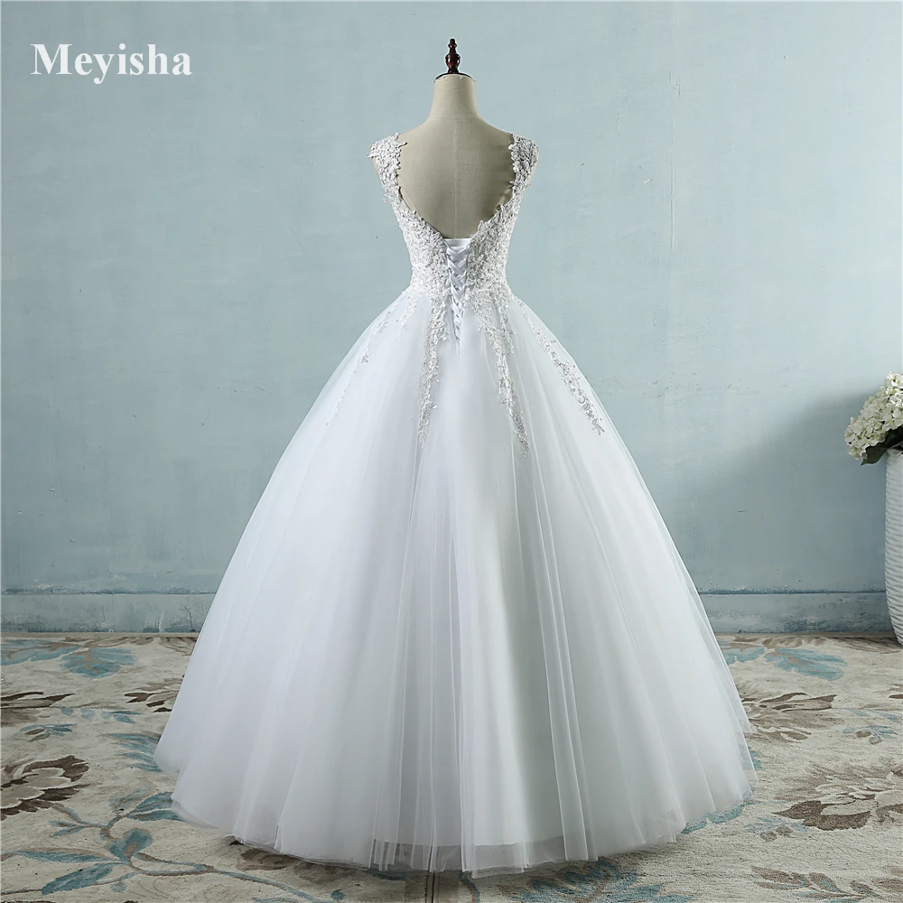 ZJ9076 Ball Gown Real Images Vestido De Novia Tulle Wedding Dress 2016 with Pearls Bridal Dresses Robe de Marriage Wedding Gowns 11