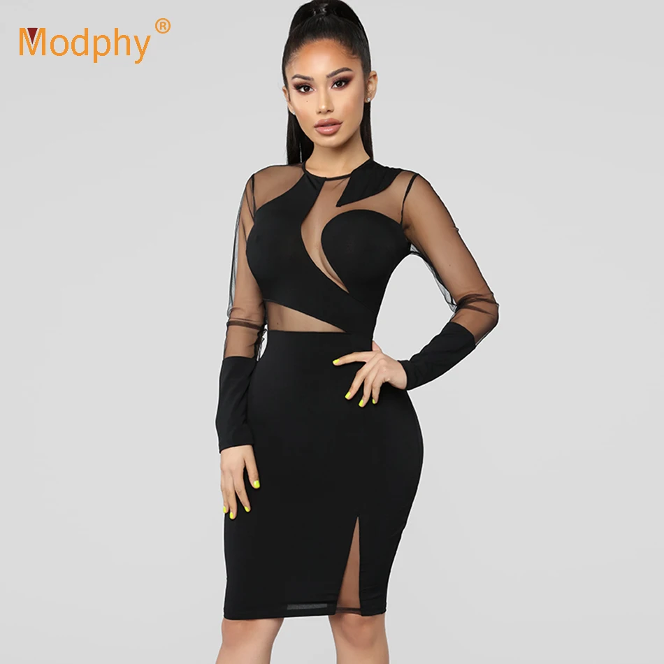 2019 new autumn sexy black women's bandage dress tight long-sleeved mesh stitching mini dress nightclub celebrity party dress
2019 new autumn sexy black women's bandage dress tight long-sleeved mesh stitching mini dress nightclub celebrity party dress