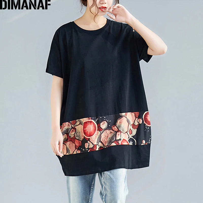 DIMANAF Plus Size Women T-Shirts Summer Basic Lady Tops Tees Cotton Female Clothes Loose Tunic Shirts Casual O-Neck Print 2019
DIMANAF Plus Size Women T-Shirts Summer Basic Lady Tops Tees Cotton Female Clothes Loose Tunic Shirts Casual O-Neck Print 2019