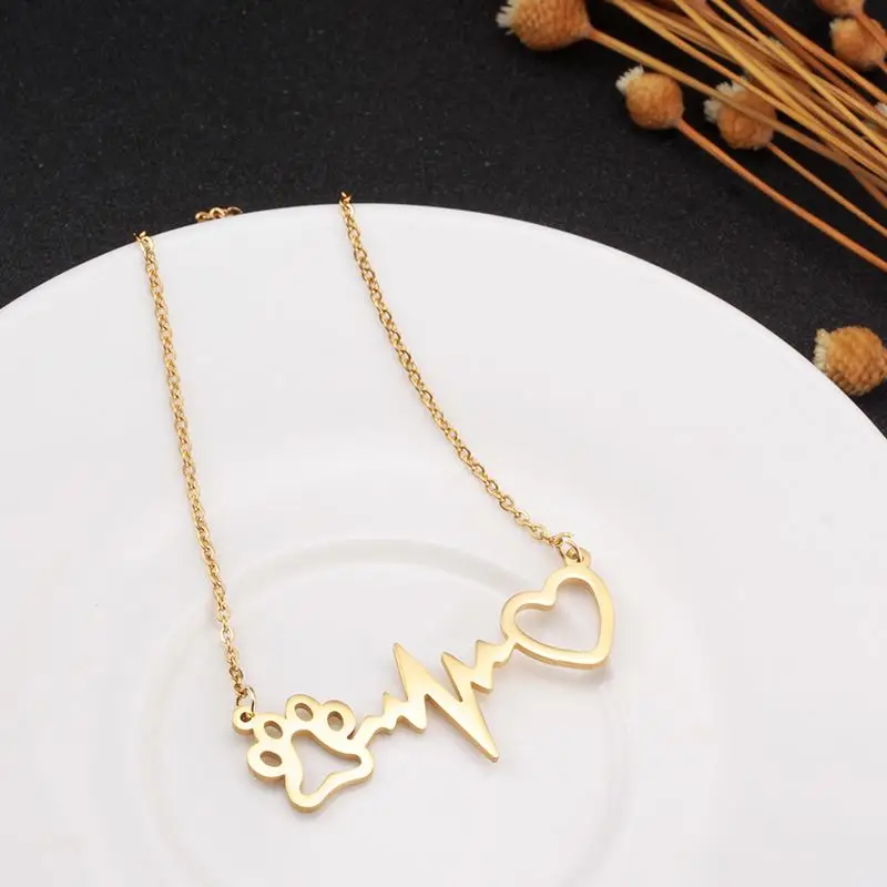 Fashion Stainless Steel Lover Heartbeat Necklace Earring Set for Women Party Gifts Bridal Jewelry Sets
Fashion Stainless Steel Lover Heartbeat Necklace Earring Set for Women Party Gifts Bridal Jewelry Sets
