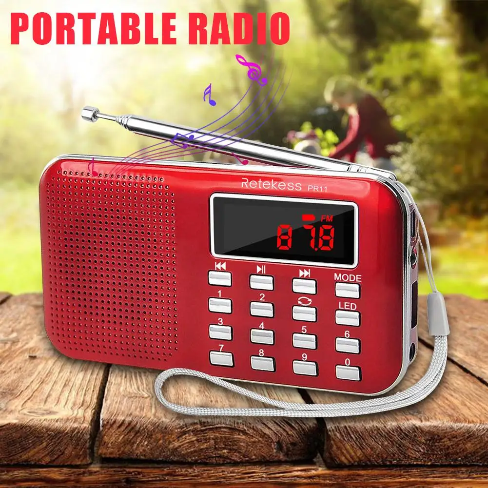RETEKESS PR11 Portable FM Radio Receiver 2 Band Digital Mini Pocket with USB Radio MP3 Player Supports TF Card USB Disk
RETEKESS PR11 Portable FM Radio Receiver 2 Band Digital Mini Pocket with USB Radio MP3 Player Supports TF Card USB Disk