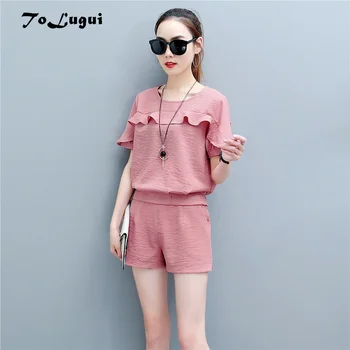 ToLugui 2019 two pieces sets Women outfits set Ruffle fashion t-shirts and shorts 2 piece set woman tracksuits matching sets
ToLugui 2019 two pieces sets Women outfits set Ruffle fashion t-shirts and shorts 2 piece set woman tracksuits matching sets