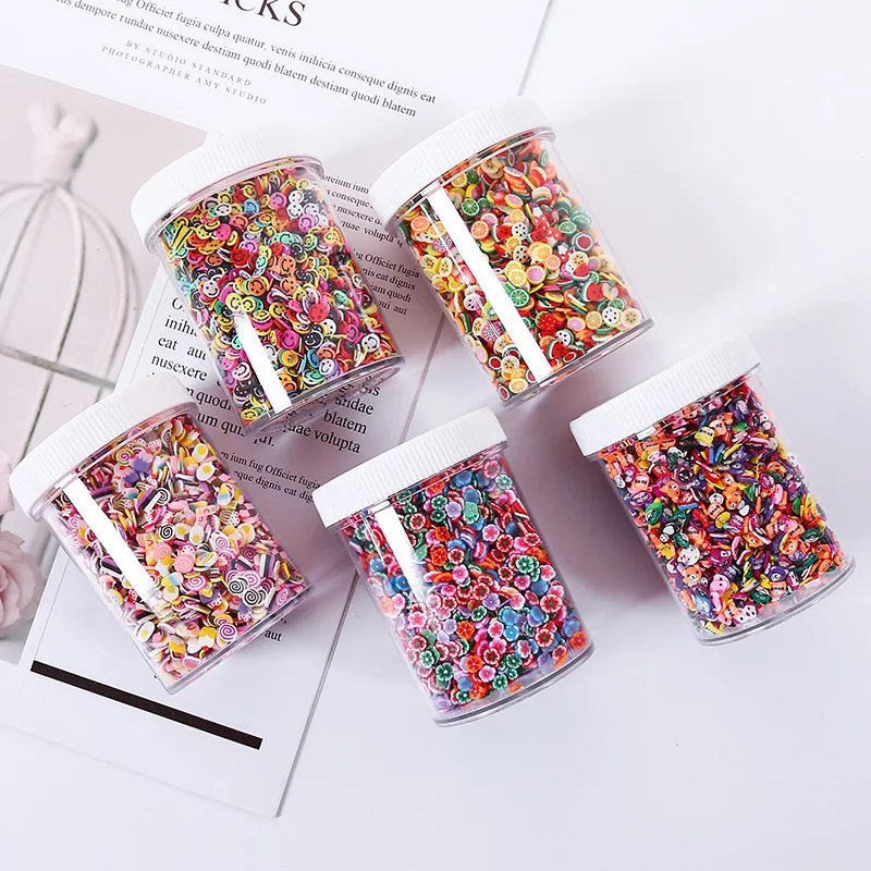 100g/Box Fruit Slice Filler For Nails Art Tips/Balls Slime Soft Clay For Kids Toys Lizun DIY Accessories Supplies Decoration
100g/Box Fruit Slice Filler For Nails Art Tips/Balls Slime Soft Clay For Kids Toys Lizun DIY Accessories Supplies Decoration