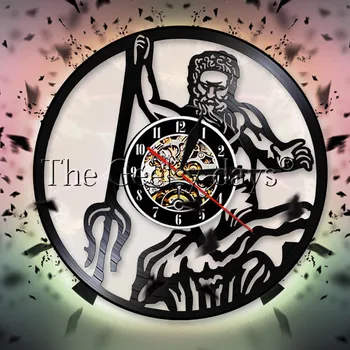 Poseidon Greek Mythology Neptune God Silhouette Shadow Vinyl Record Wall Clock Myth Greece Sea God Wall Clock Conchology Decor
Poseidon Greek Mythology Neptune God Silhouette Shadow Vinyl Record Wall Clock Myth Greece Sea God Wall Clock Conchology Decor