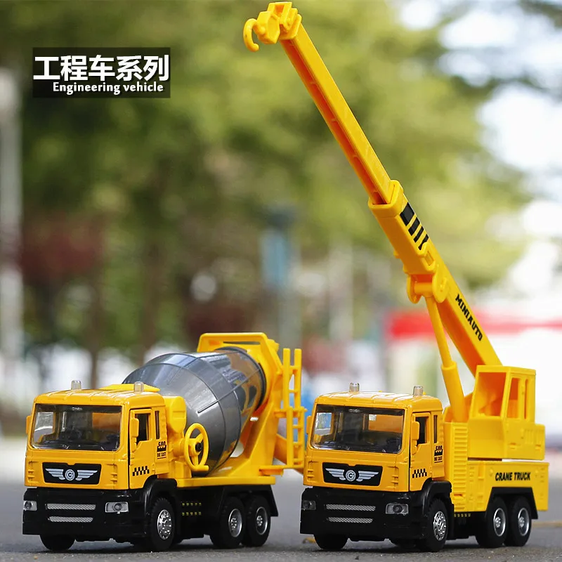 Toy Car Model of Toy Mixer Alloy Truck Diecast for Crane of Gift Box Construction HOT SALE Truck Acousto-optic Toy for Children
Toy Car Model of Toy Mixer Alloy Truck Diecast for Crane of Gift Box Construction HOT SALE Truck Acousto-optic Toy for Children