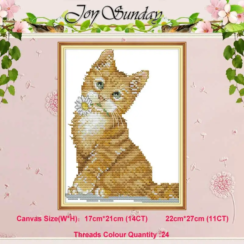 The cat bites the flower Animals counted 11CT 14CT Cross Stitch Set DIY DMC Cross-stitch Kit Embroidery Needlework Home Decor
The cat bites the flower Animals counted 11CT 14CT Cross Stitch Set DIY DMC Cross-stitch Kit Embroidery Needlework Home Decor