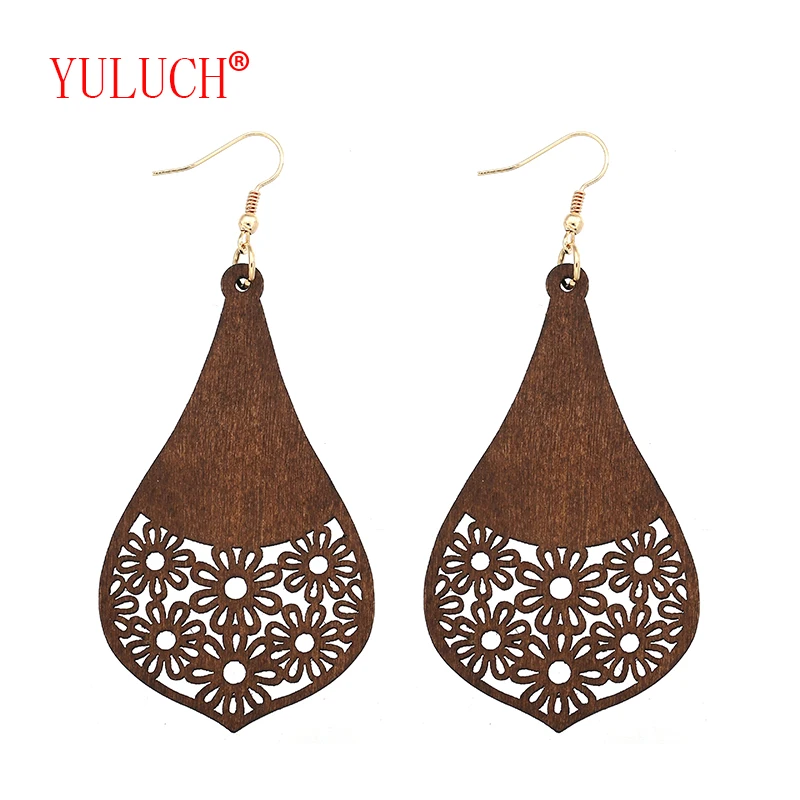 YULUCH New design retro African wooden irregular geometric openwork screen flower pendant for fashion woman jewelry earrings
YULUCH New design retro African wooden irregular geometric openwork screen flower pendant for fashion woman jewelry earrings