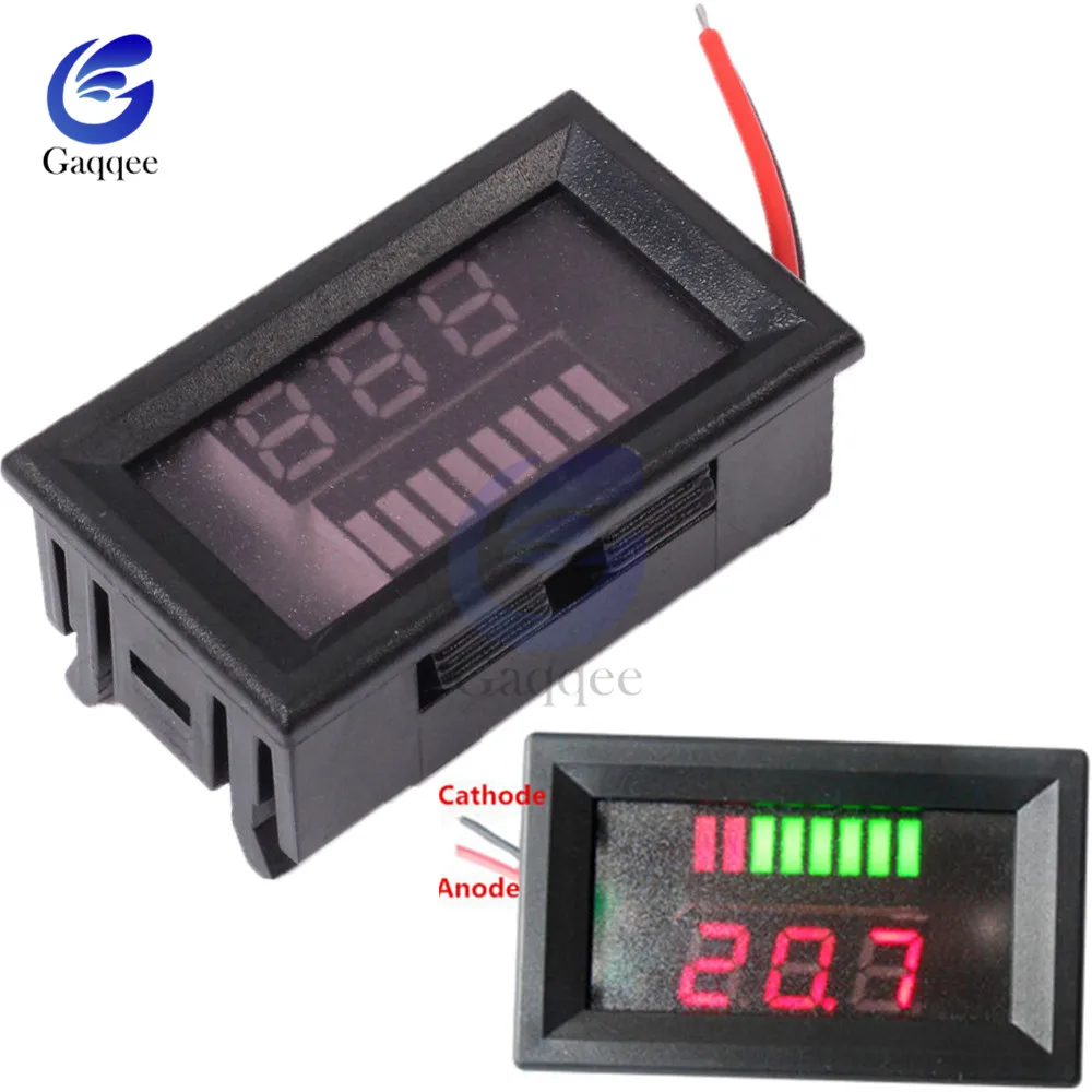 12V ACID Lead Lead-acid Battery Charge Level Indicator Digital Battery Tester Lithium Battery Capacity Meter LED Voltmeter Dual
12V ACID Lead Lead-acid Battery Charge Level Indicator Digital Battery Tester Lithium Battery Capacity Meter LED Voltmeter Dual