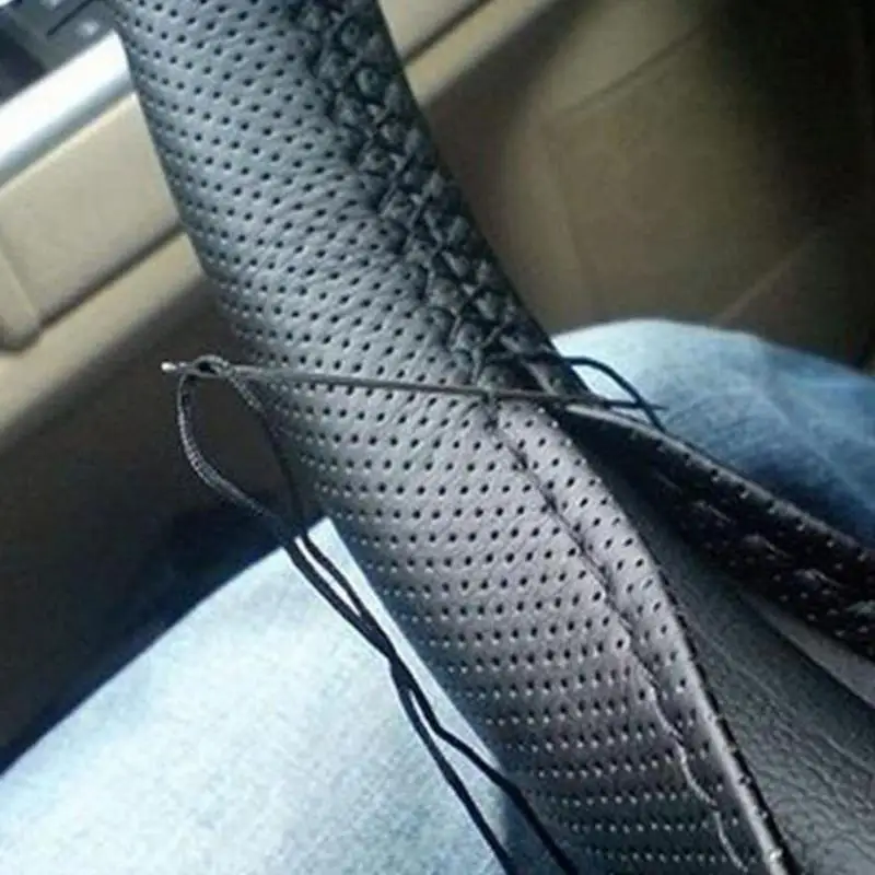 Braid On Steering Wheel Car Steering Wheel Cover With Needles and Thread Artificial leather Protector 38cm Steering cover couvre
Braid On Steering Wheel Car Steering Wheel Cover With Needles and Thread Artificial leather Protector 38cm Steering cover couvre