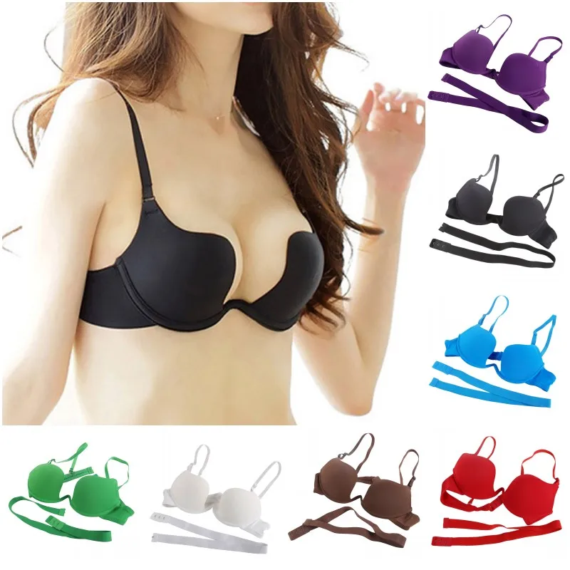 Women Sexy Bra Deep U Low Cut Super Push Up Backless Bra Brassiere Sutian Underwear Bralette Sujetador S3
Women Sexy Bra Deep U Low Cut Super Push Up Backless Bra Brassiere Sutian Underwear Bralette Sujetador S3