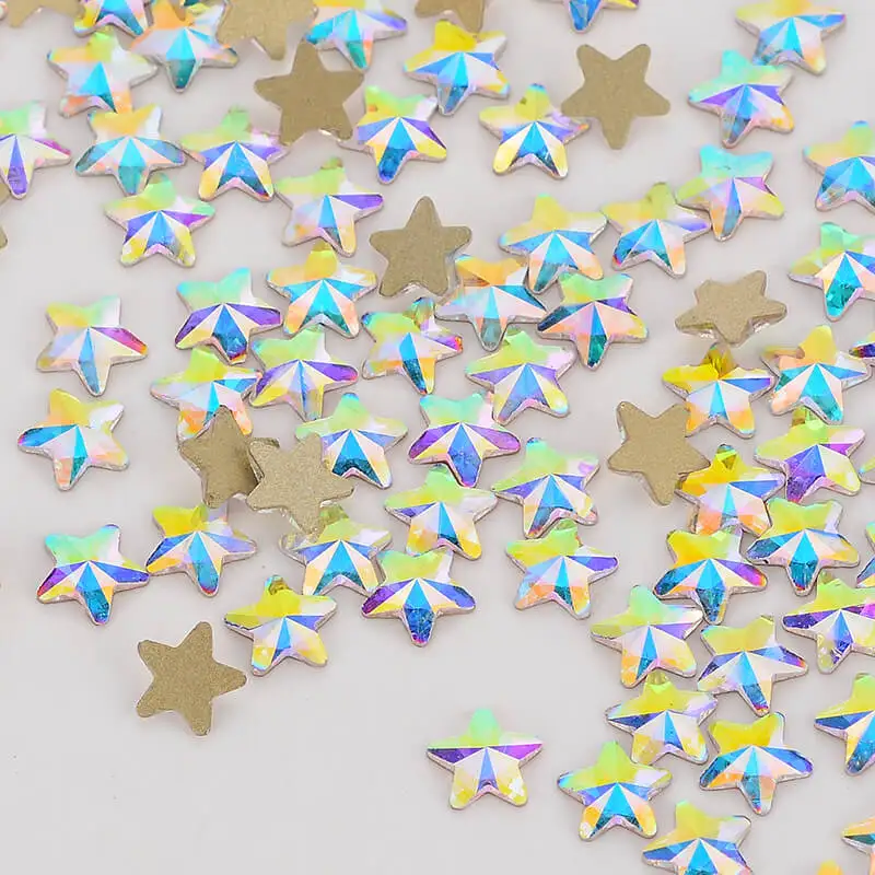 Star Shape Crystal AB Flat Back Fancy Nail Rhinestones For Wedding Personality Design Beads
Star Shape Crystal AB Flat Back Fancy Nail Rhinestones For Wedding Personality Design Beads
