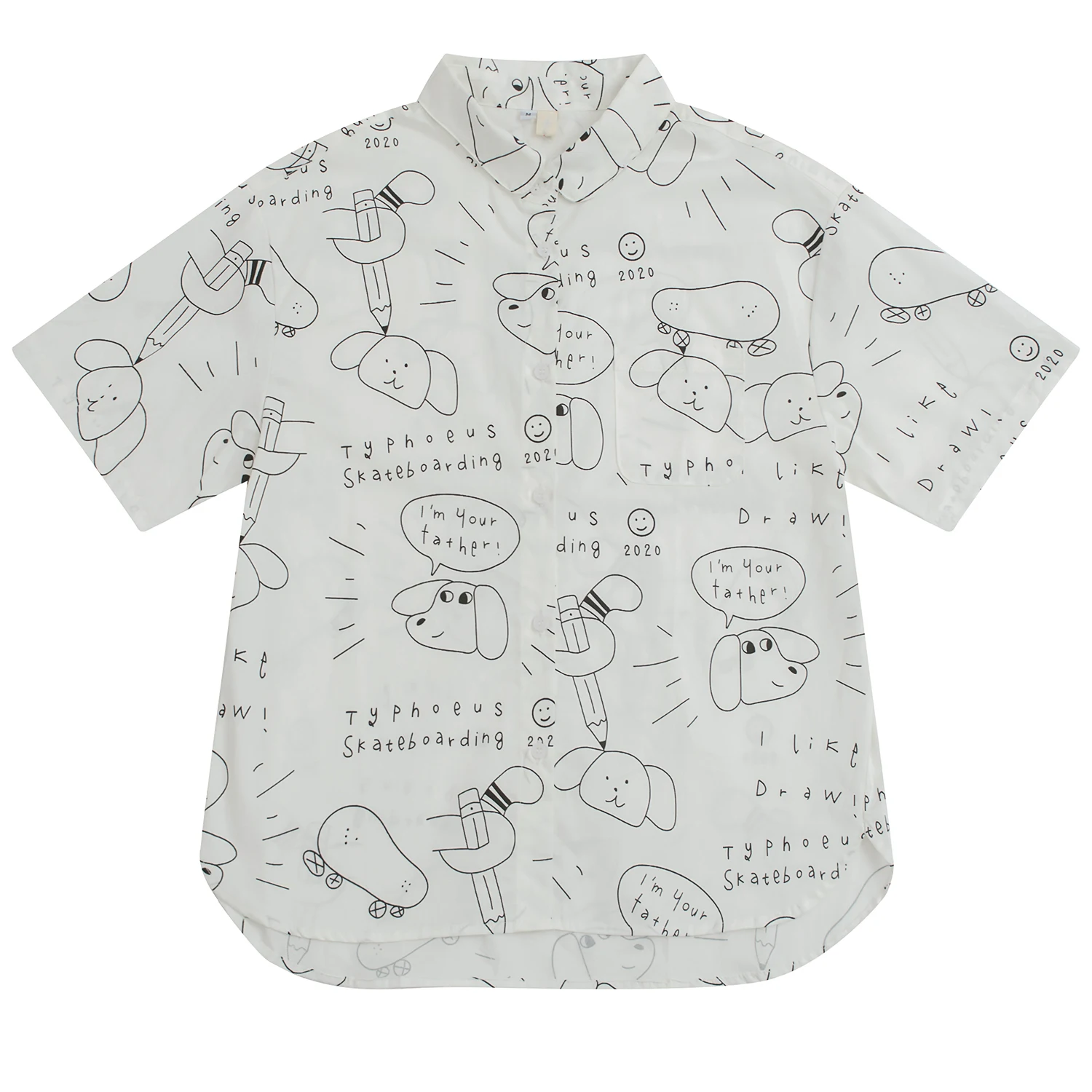 Fashion Original Design Women Blouse Cartoon Short Sleeve Turn Down Collar Cotton High Quality Shirt Top Loose Blouses Letters
Fashion Original Design Women Blouse Cartoon Short Sleeve Turn Down Collar Cotton High Quality Shirt Top Loose Blouses Letters