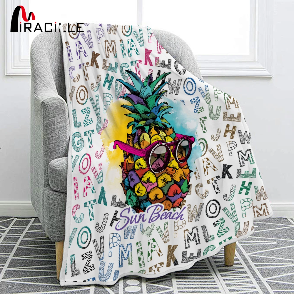 Miracille Pineapple Pattern Fleece Blankets Fashionable Cozy Quilt Blanket For Home Use Print On Demand
Miracille Pineapple Pattern Fleece Blankets Fashionable Cozy Quilt Blanket For Home Use Print On Demand