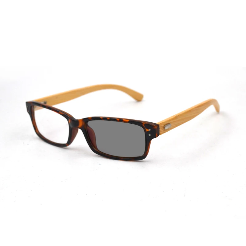 

Солнцезащитные очки фотохромные пресбиопические для женщин и мужчин, Бамбуковая оправа с заклепками, очки для чтения в стиле ретро 0,+ 1,0 ~ + 4,0 L3