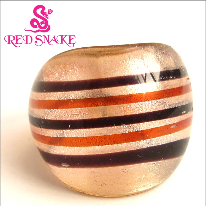 RED SNAKE Fashion Ring Handmade Champagne with Color lines drawing Murano Glass Rings
RED SNAKE Fashion Ring Handmade Champagne with Color lines drawing Murano Glass Rings